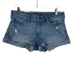 ABERCROMBIE & FITCH Women’s Distressed Denim Shorts Size 28